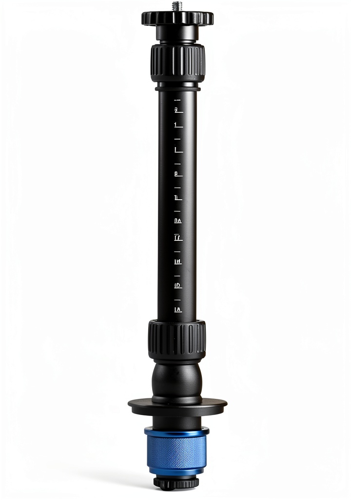 Photographer using SR-66C column for overhead shot