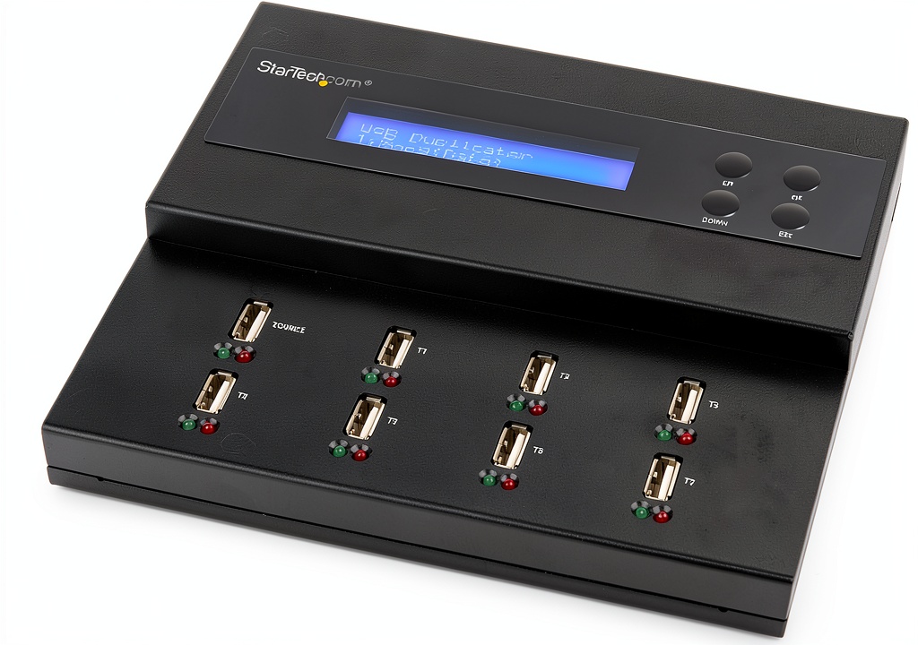 StarTech USBDUPE17 duplicator in a tech lab setting