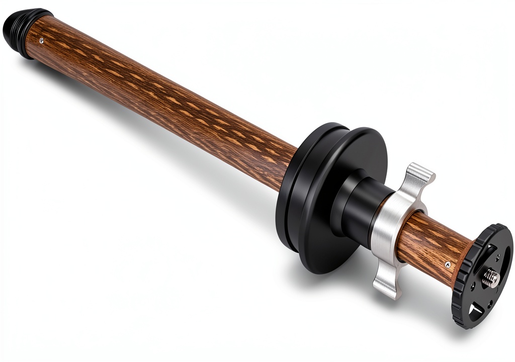 Installing Leofoto DC-364C Tripod Center Column 32mm Carbon Fiber on a wooden desk