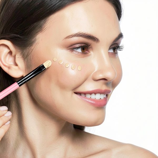 Concealer Brush Patelai Synthetic Flat Pink-6