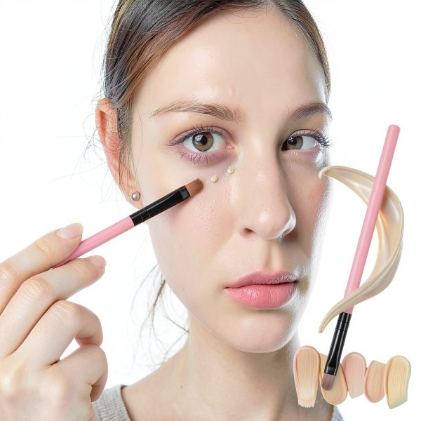Concealer Brush Patelai Synthetic Flat Pink-4